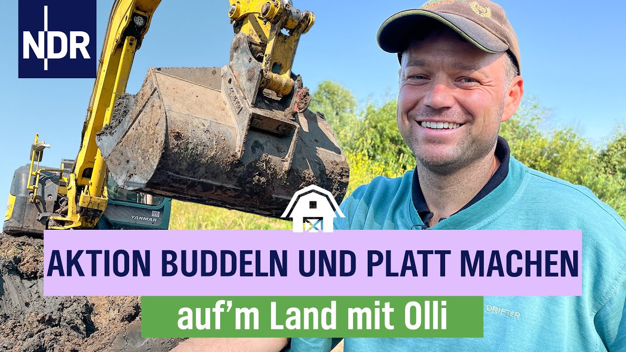 Aktion buddeln und platt machen | Folge 15 | NDR auf'm Land mit Olli