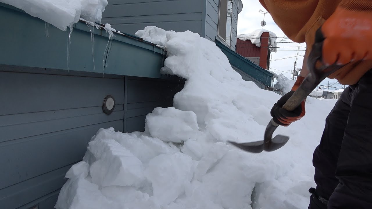 北海道の雪下ろし２７ 24年25年🌈 I slipped and fell again  Hokkaido Snow Removal 27  2024 25 #除雪