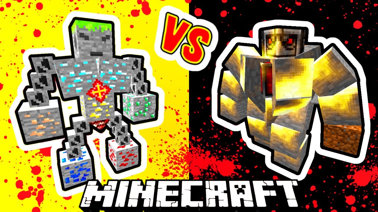 Ores Boss Vs. BigGolem in Minecraft