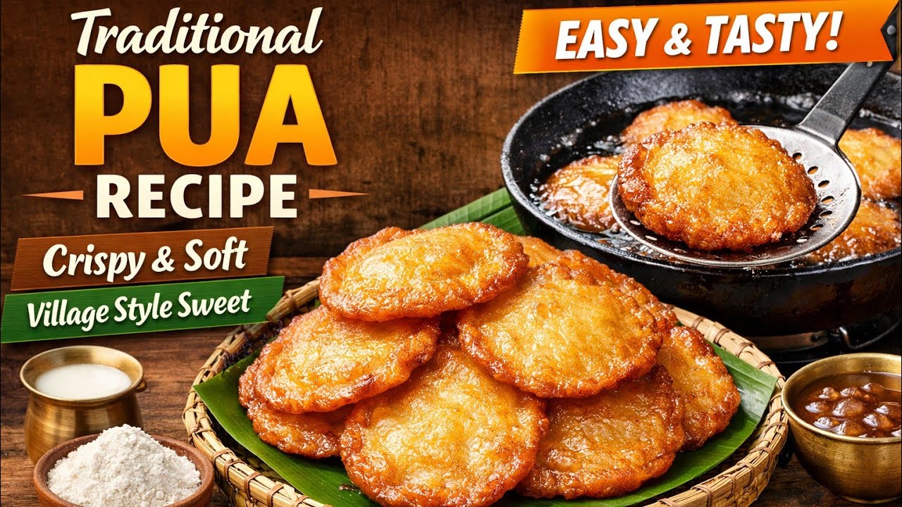 Crispy & Soft Pua Recipe | Quick Indian Sweet at Home