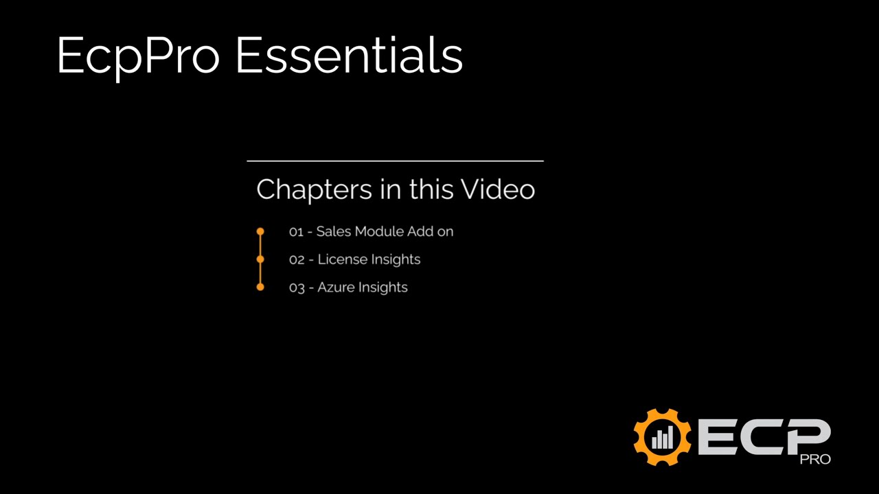 EcpPro Essentials Part5 - Sales Insights (License and Azure Recommendations)