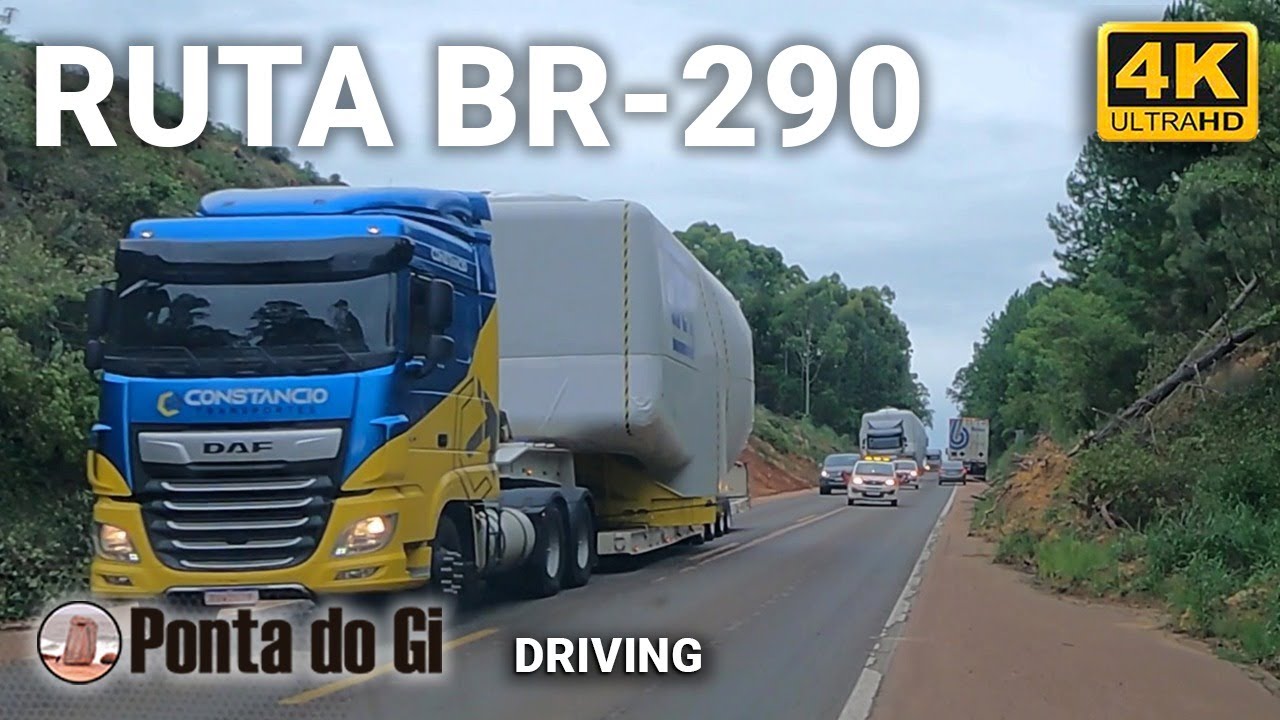 Siempre complicada BR-290 en 4K  RIO GRANDE DO SUL #driving sin cortes [en auto a BRASIL]