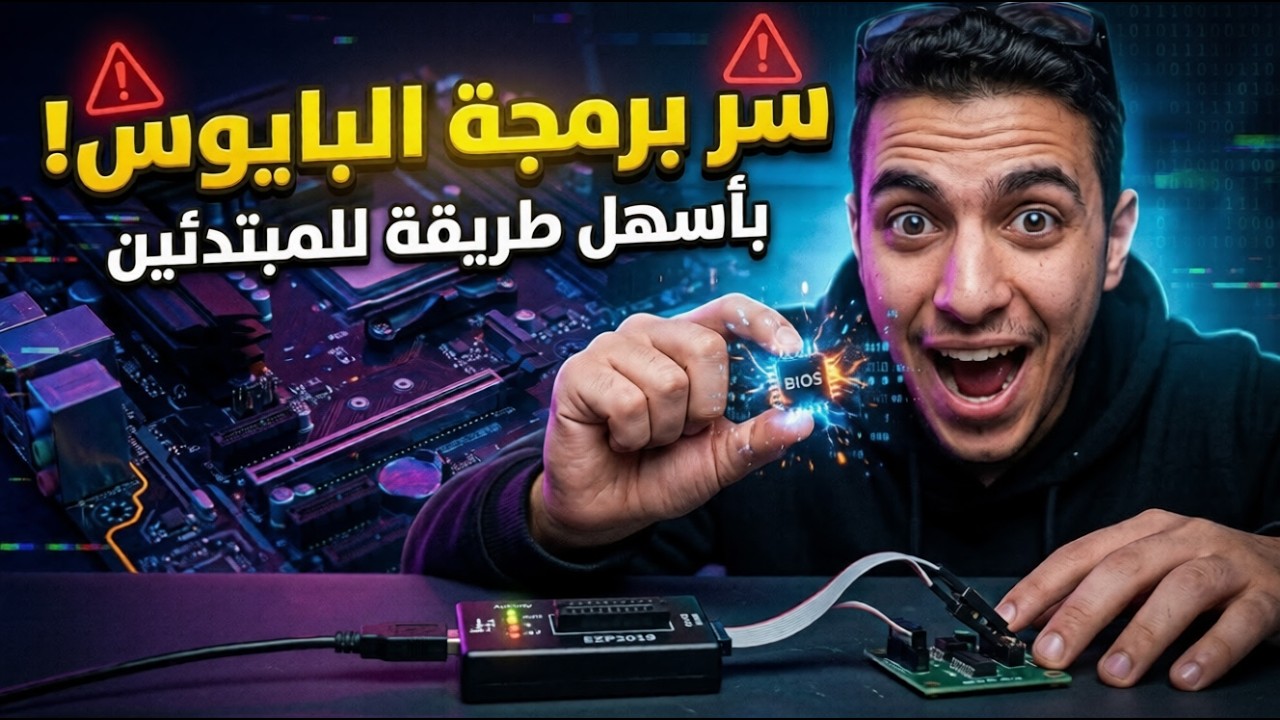 كيفية برمجة البايوس باستعمال ezp فيديو للمبتدئين