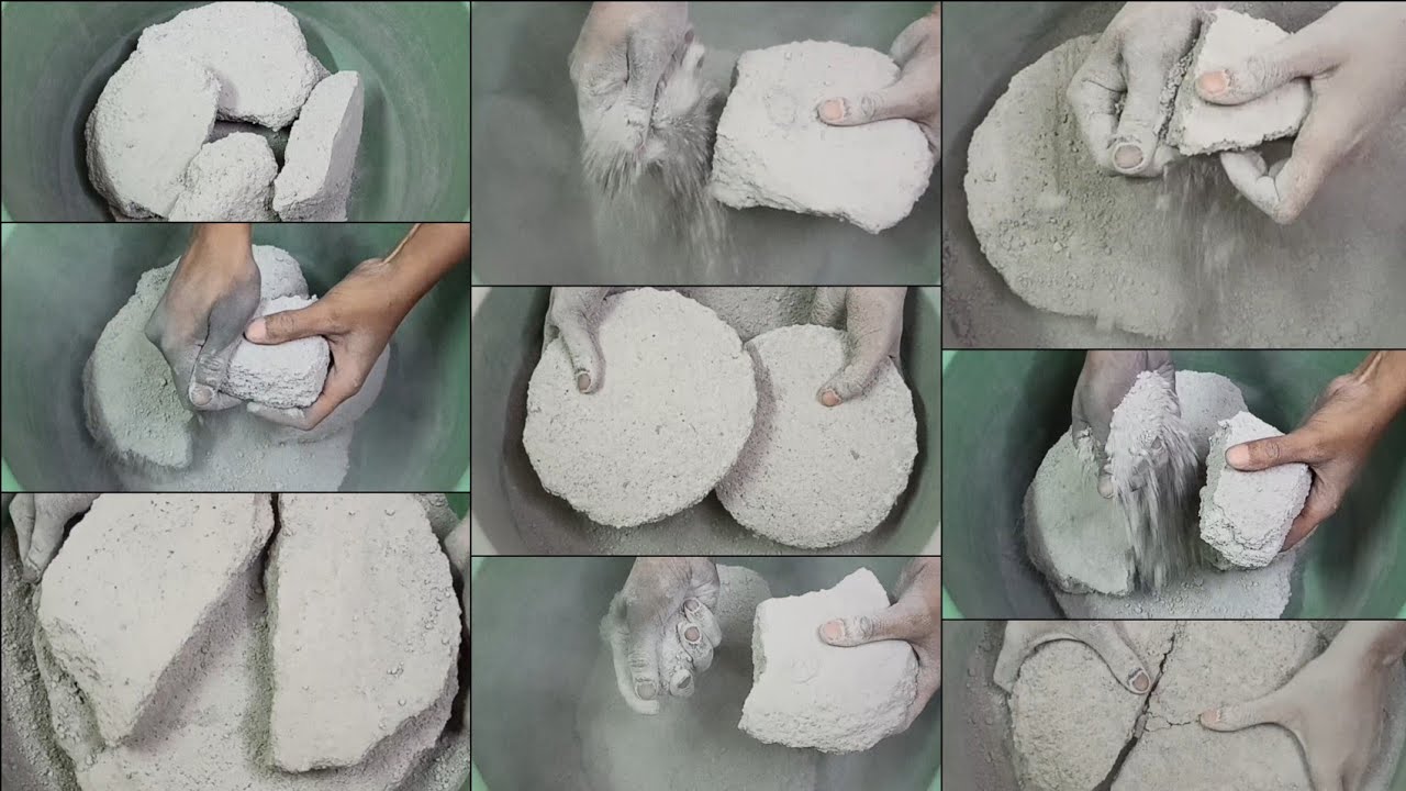 Soft Crispy Crunchy Dusty Grainy Cement Dry Crumbling ASMR