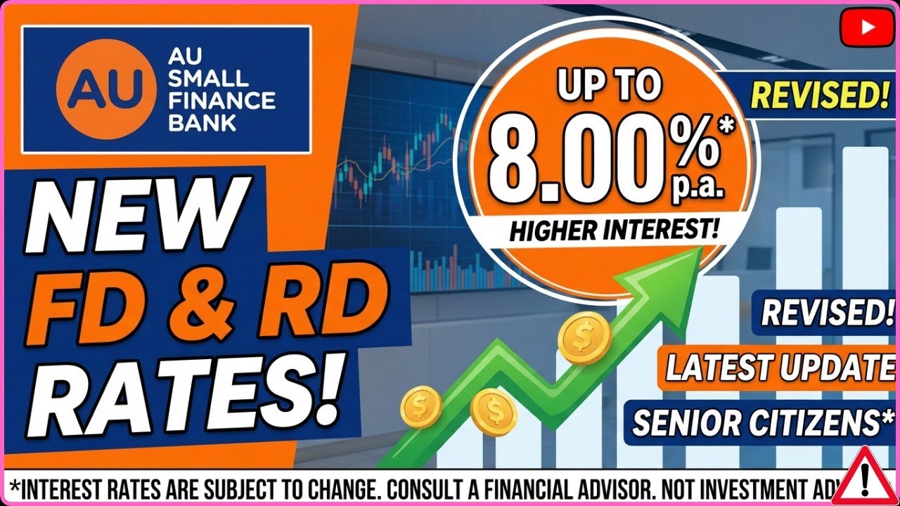 AU Small Finance Bank New FD Rates 2026 | Revised Interest Rates for FD and RD