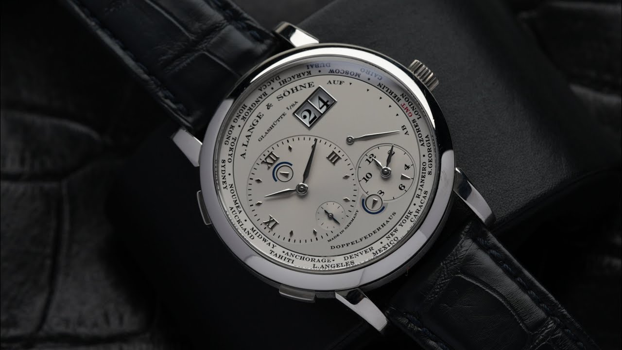 DAVIDSW: A. Lange & Sohne 116.025 Lange 1 Time Zone Platinum with Silver Dial