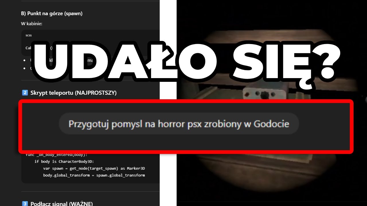 ChatGPT robi GRE HORROR w GODOCIE (udało się?)