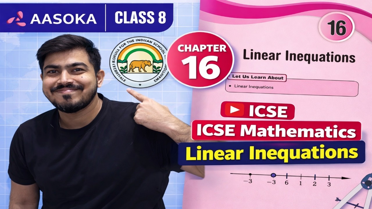 Class_8 || Ch_16 || Linear inequation || ICSE BOARD || Ashoka Publication || Mathematics