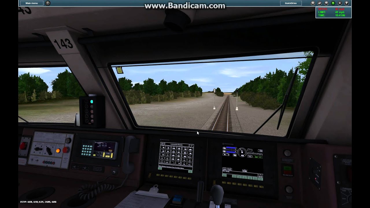 Amtrak P42 Cab ride in Trainz 2012