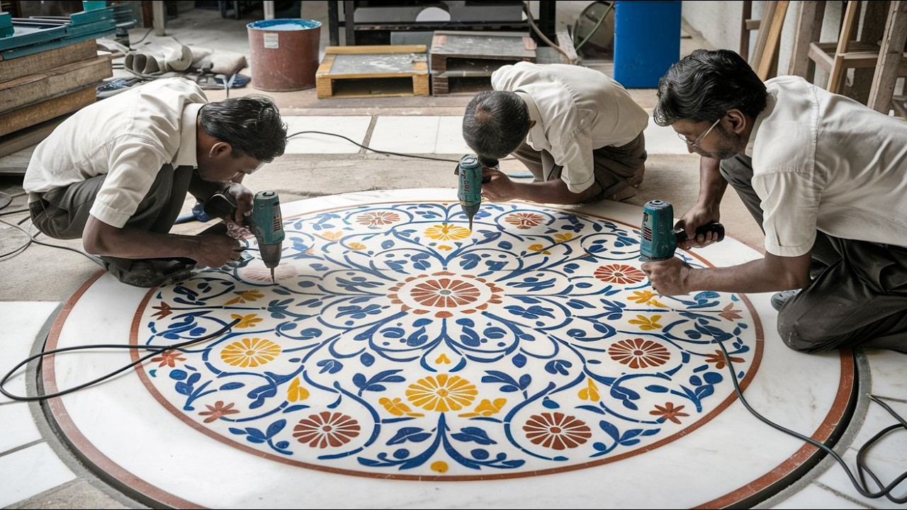Breathtaking Art: Making Round Marble Inlay for Floors