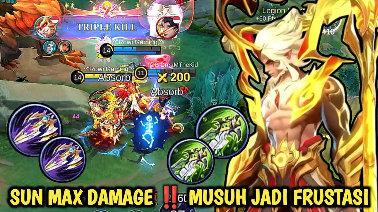 SUN MAX DAMAGE ❗ MUSUH DIBUAT JADI FRUSTASI  | SUN BEST BUILD TERSAKIT 2026 - MLBB