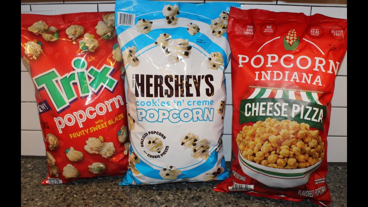 Popcorn: Trix, Hershey&rsquo;s Cookies &lsquo;n&rsquo; Cr&egrave;me & Popcorn Indiana Cheese Pizza Review
