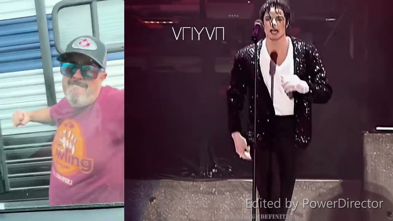 Guy punching window but it's Michael Jackson's Billie Jean