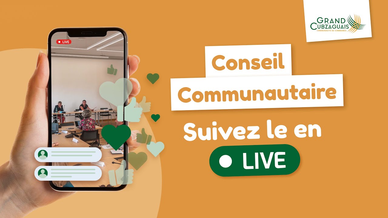 Live du Conseil Communautaire du 4 mars 2026 à partir de 18H