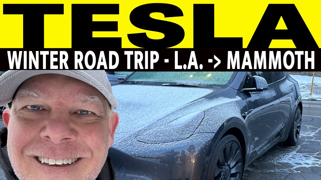 Tesla Model Y Winter Road Trip LA to Mammoth!