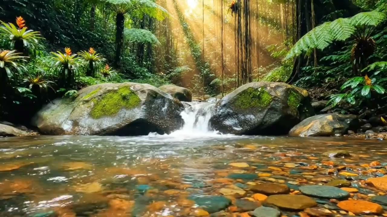 Misty Forest Rain & Bird Sounds | Relaxing Nature Ambience