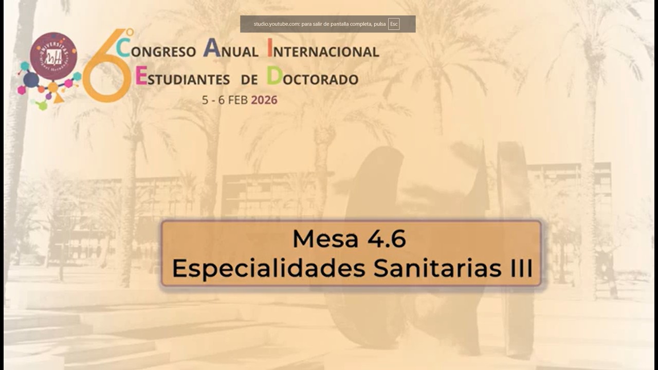 Mesa 4.6. Especialidades Sanitarias III
