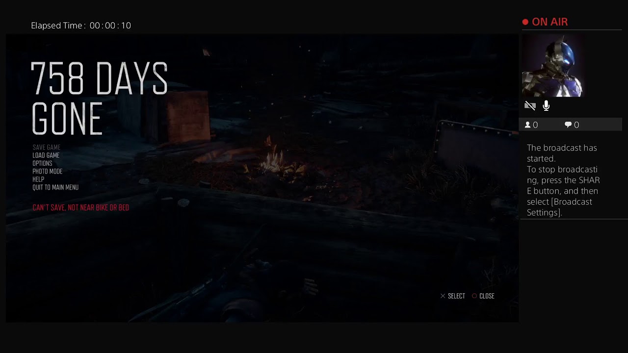 Days Gone Live PS4 Broadcast