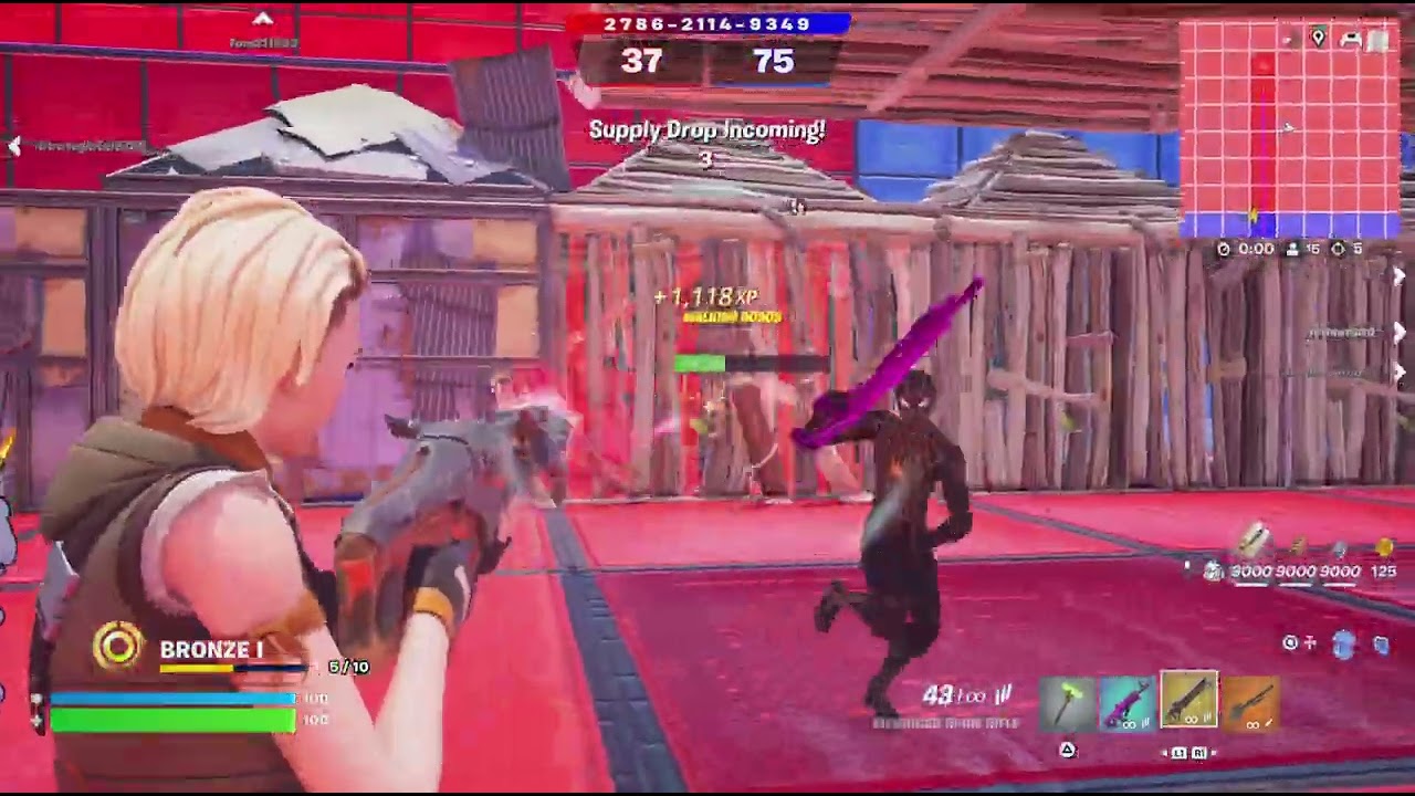 Fortnite red vs blue!!!!!