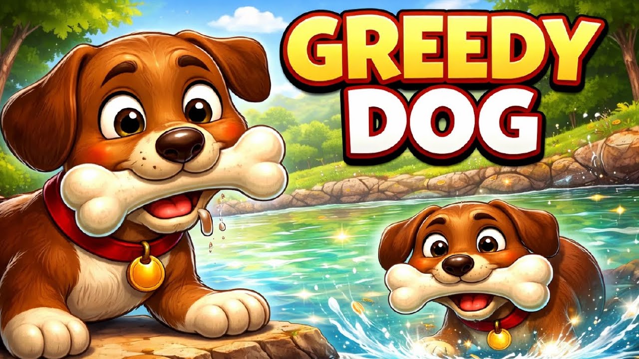 Greedy Dog Lost Everything in One Second | Moral Story for Kids