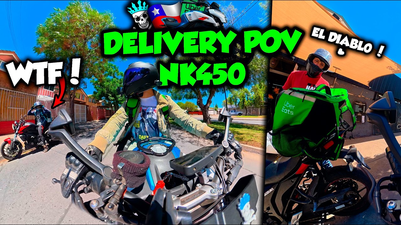 [ GANO MIRADAS PERO PIERDO DINERO 💸↘️ ]  Delivery Pov Chile NK450 - CFMOTO #chile #motovlog #nivem