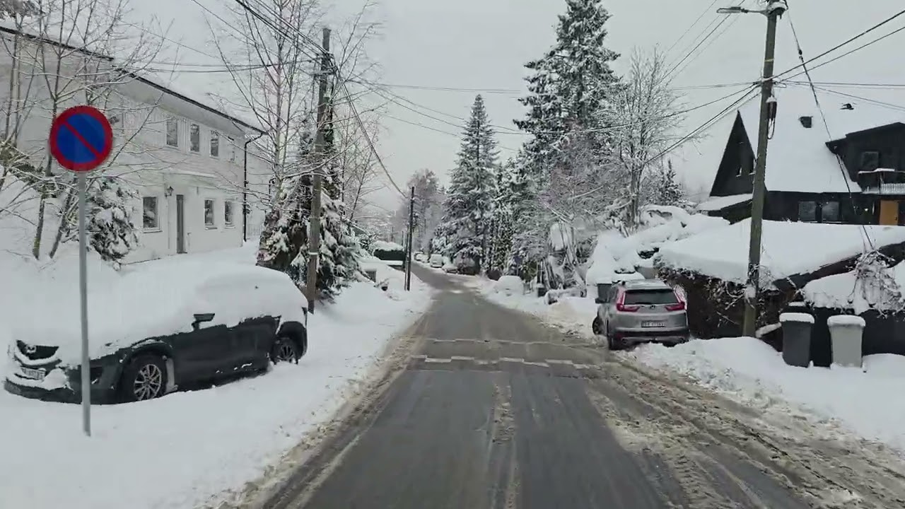 Very Difficult driving 🚗 in Norway in Snowy 🌨 #norwaytravel #norwaylife #tourism #norway_nature 
