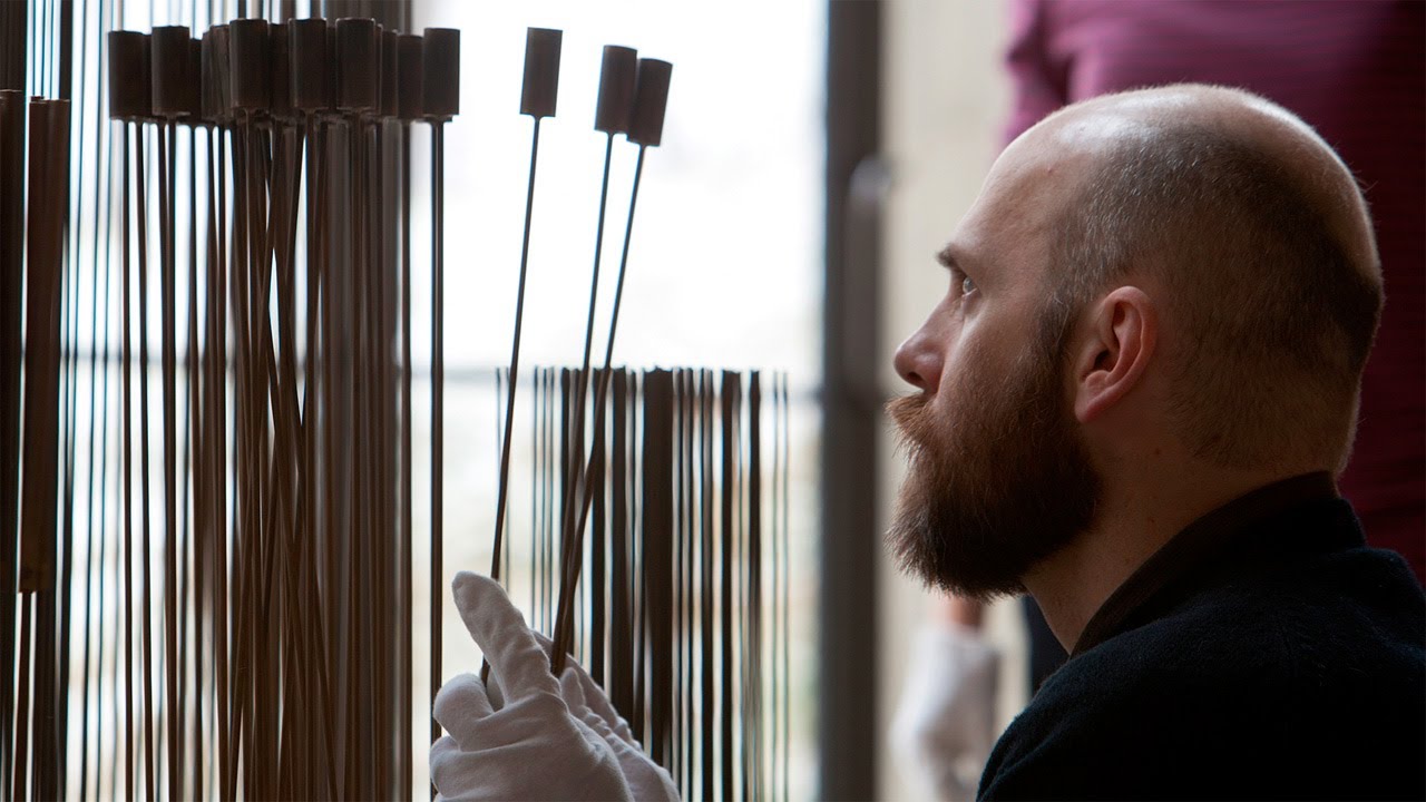 Cornell Avant Garde Ensemble performs on Bertoia sculptures