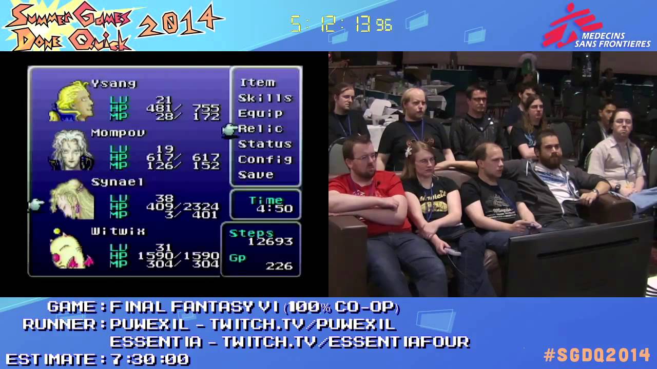 Final Fantasy VI by Puwexil and Essentia in 7:27:49 - SGDQ2014 - Part 168