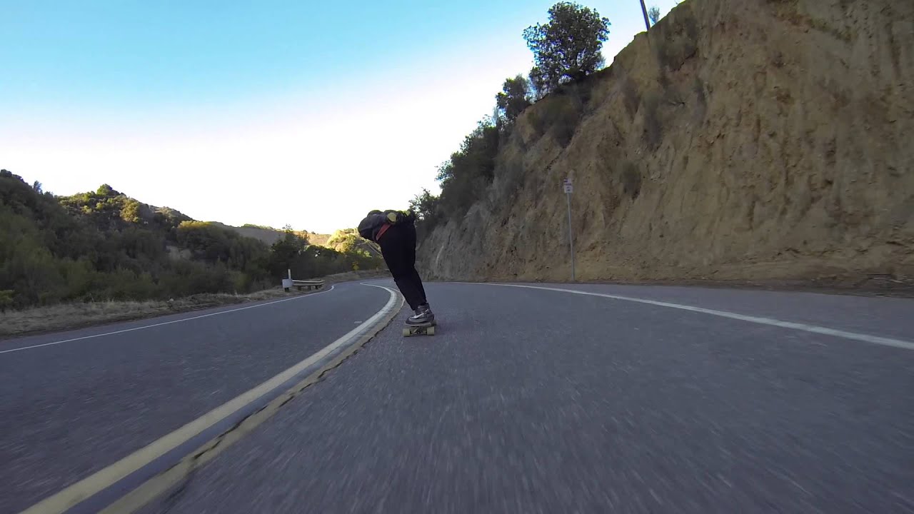Skateboarding Down a Hill