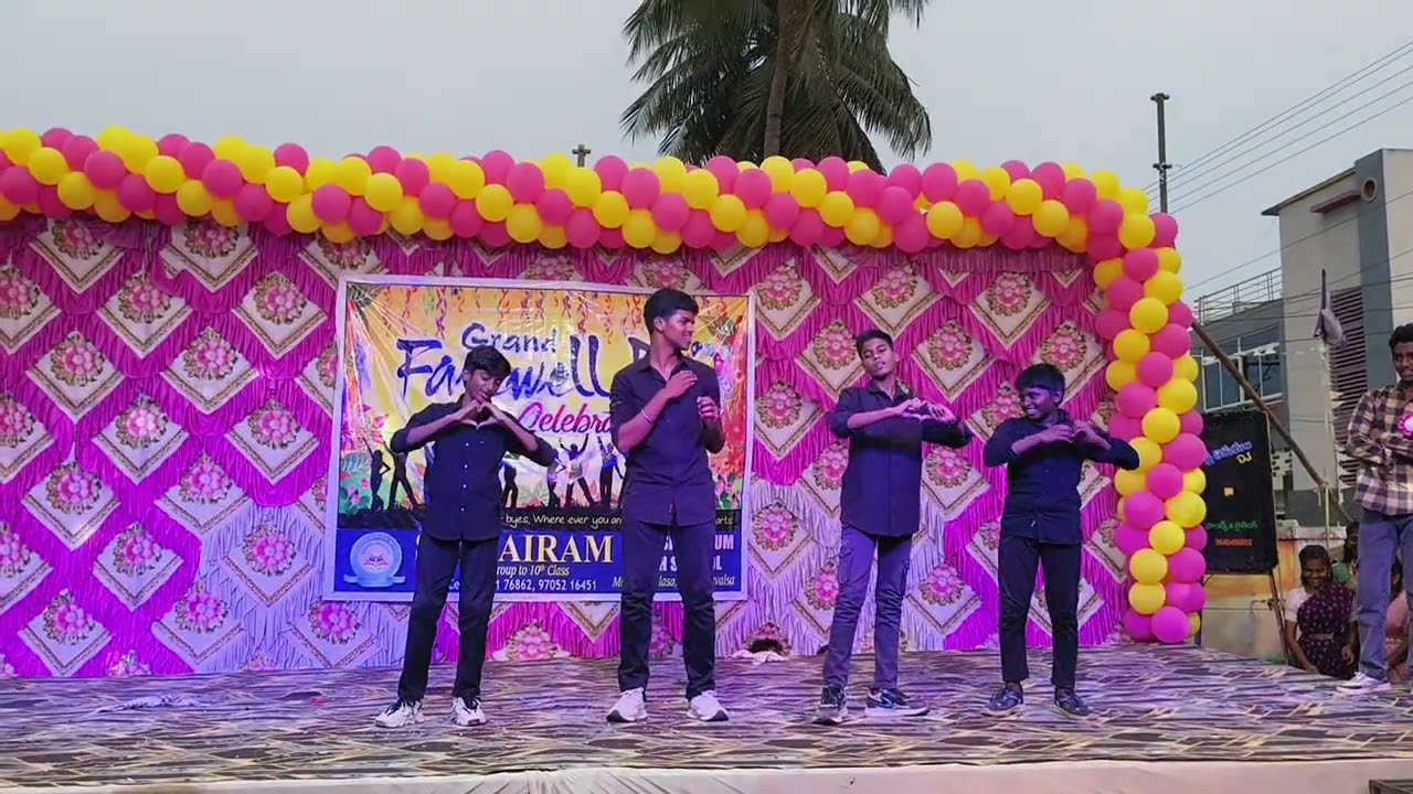###comedy performance for 9th class boys ###with pet sir kanchana role #farewell #sri sairam school#