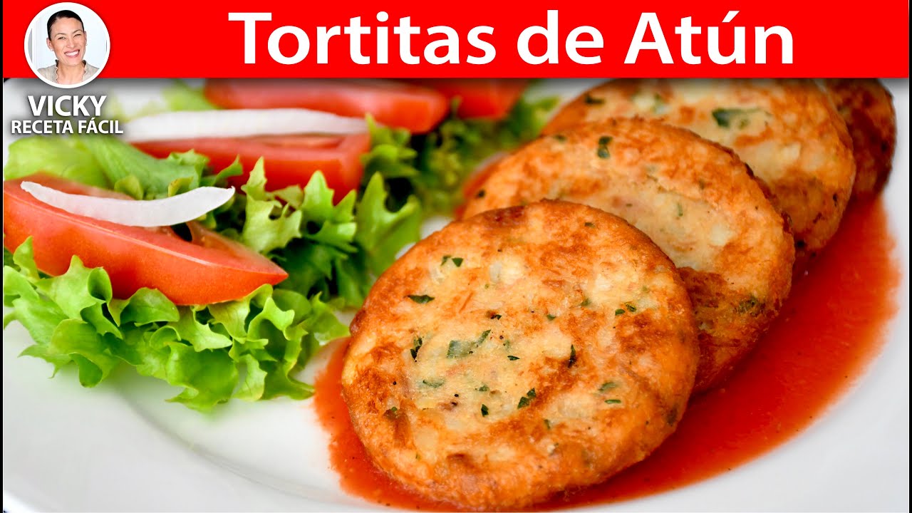 TORTITAS DE ATUN Truco para que no se deshagan | #VickyRecetaFacil