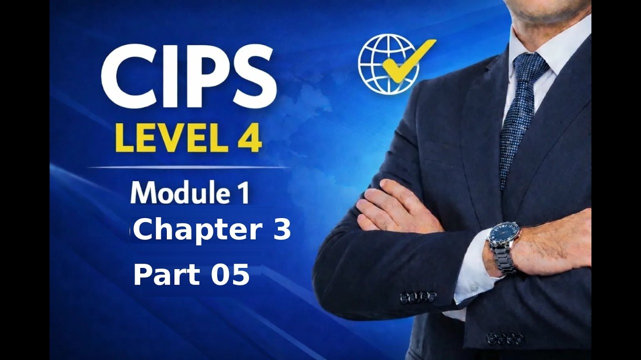 CIPS Level 4 | Module 1 | Chapter 3 | Part 05