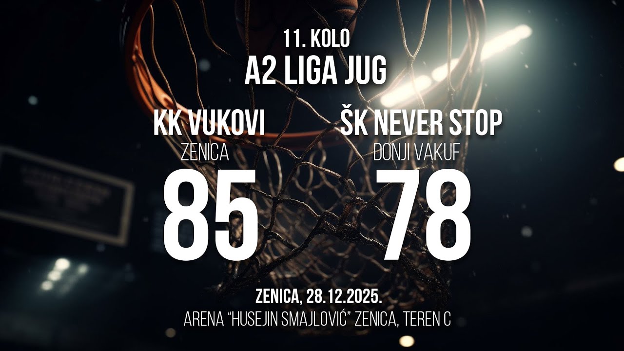 KK Vukovi 85 : 78 ŠK Never Stop - 11. kolo A2 liga Jug