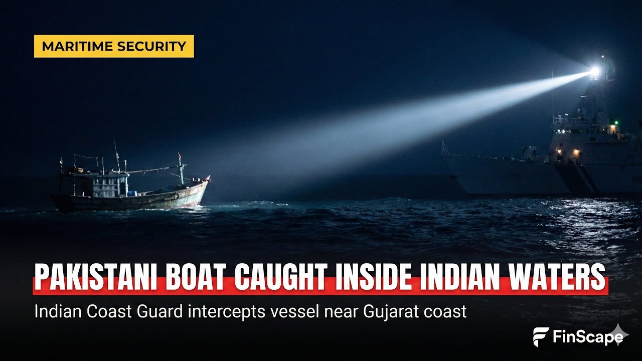 Pakistani Boat Caught Inside Indian Waters | Coast Guard Night Intercept Near Gujarat