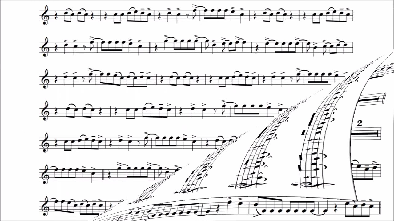 Alto Saxophone Play-along - Mamma Mia - ABBA - with sheet music