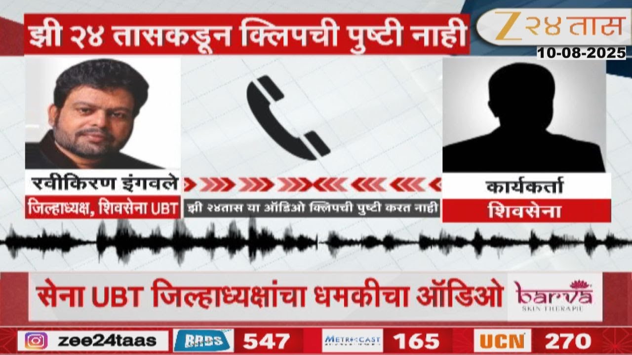 Ravikiran Ingavale Audio Clip |शिवसेना UBT, शिवसेनेत वाद; सेना UBT जिल्हाध्यक्षांची धमकीची AudioClip