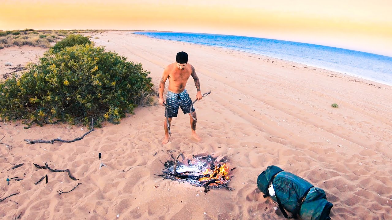 SOLO Camping With NO FOOD On Isolated Beach | Surprising Some Young Fans (Emotional)  - Ep 244