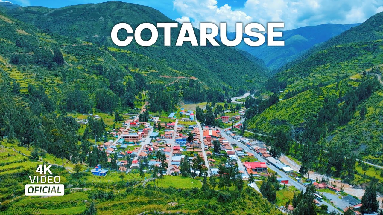 Panorama reel DISTRITO COTARUSE desde un drone 4k