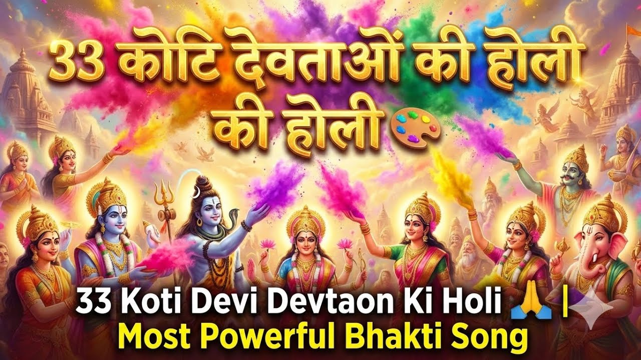 33 कोटि देवताओं की होली की होली 🎨33 Koti Devi Devtaon Ki Holi 🙏 | Most Powerful Bhakti Song