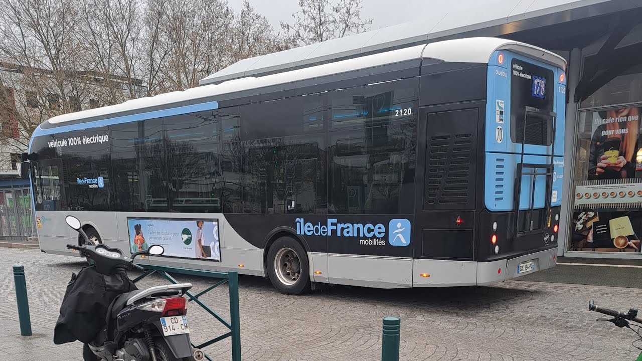 Bus 178: Gennevilliers RER, La Défense en Bluebus Électrique 3P SE 