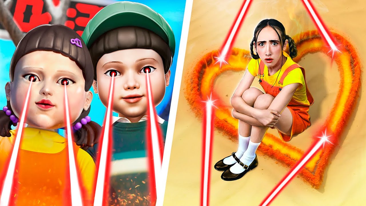 Ich wurde von der SQUID GAME PUPPE adoptiert / Squid Game im echten Leben!