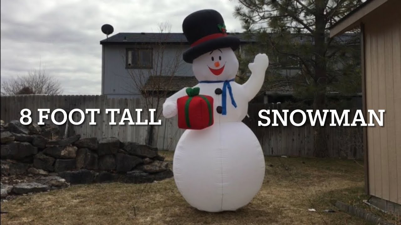 8 FOOT TALL PROJECTION KALEIDOSCOPE SNOWMAN Unboxing/Review