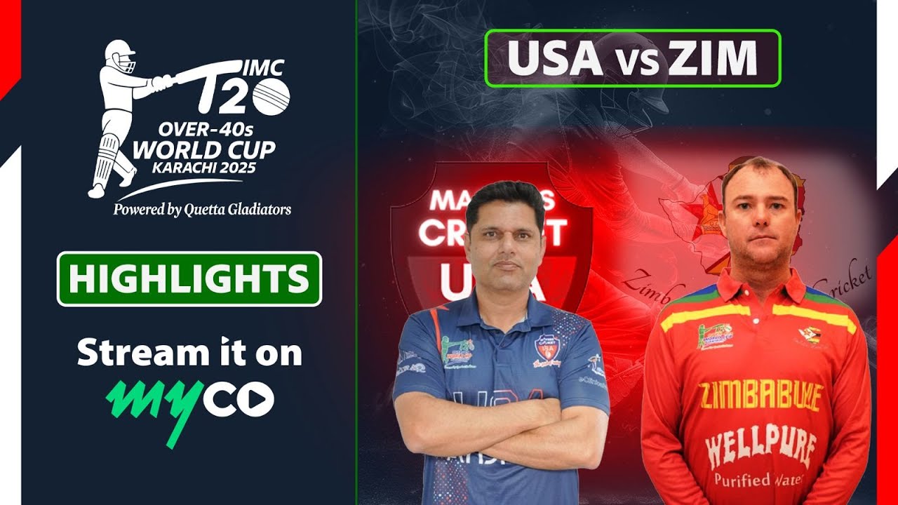 Full Match Highlights | USA vs Zimbabwe | IMC Over-40s T20 World Cup 2025