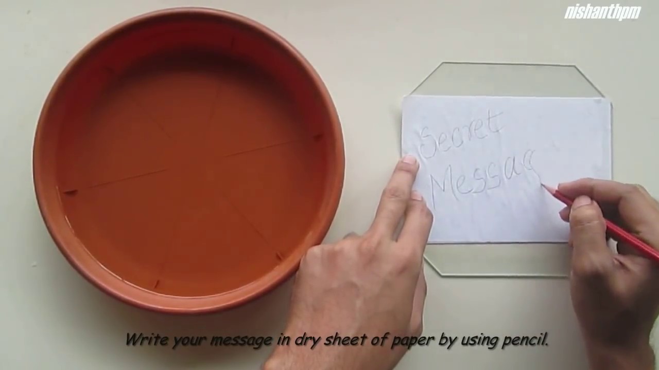Invisible secret message(using paper,pencil,water and a smooth writing surface)| രഹസ്യസന്ദേശം എഴുതാം