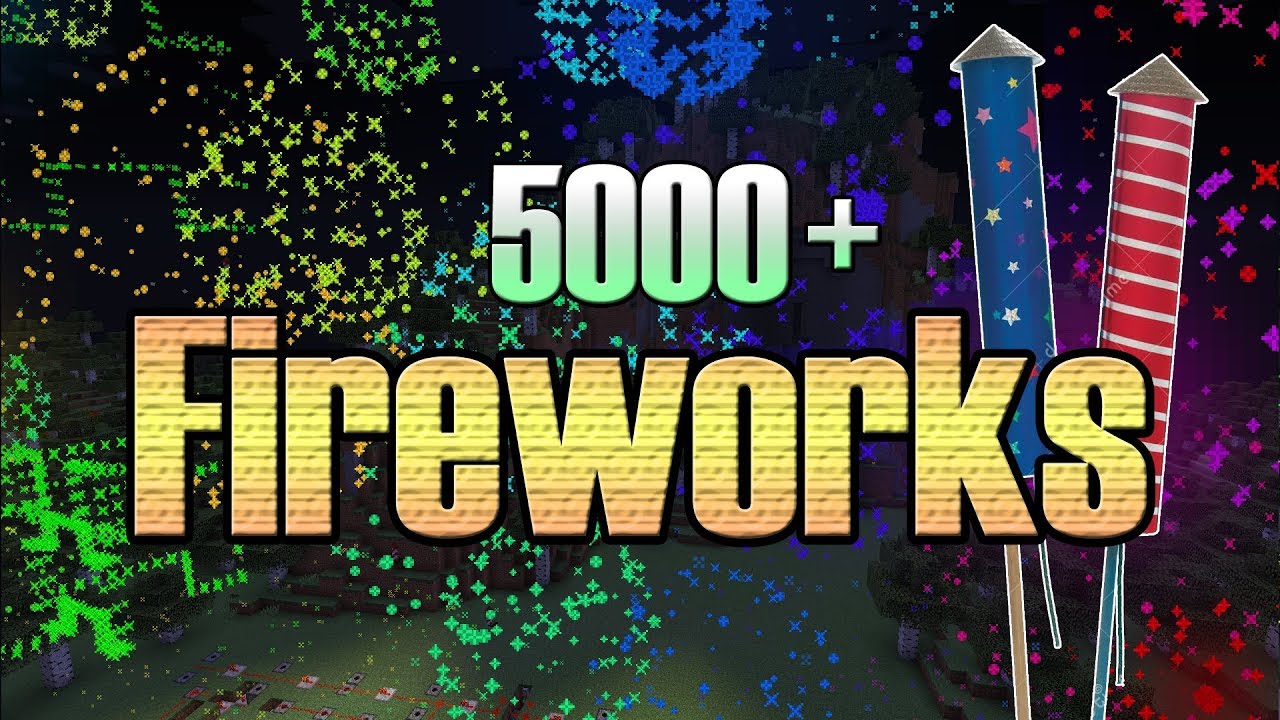 Minecraft 5000+ Fireworks | Epic Fireworks Show!