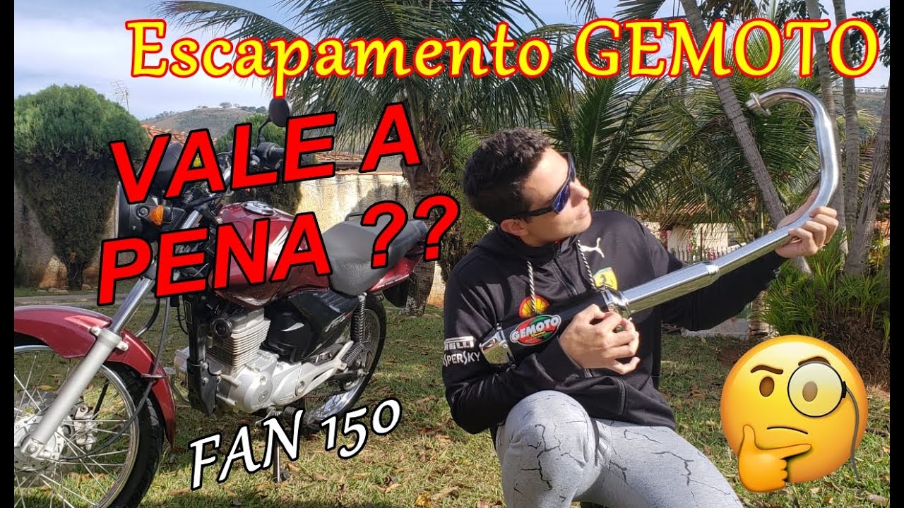 ESCAPAMENTO GEMOTO RACING TRIOVAL NA FAN 150 VALE A PENA ?? SERA QUE FICA BOM ??