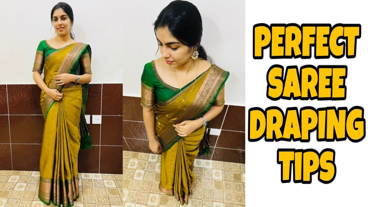 ഇനി ടെൻഷനില്ലാതെ ആർക്കും സാരിയുടുക്കാം 👌❤️ I Perfect Saree Drapping Video for Beginners ❤️