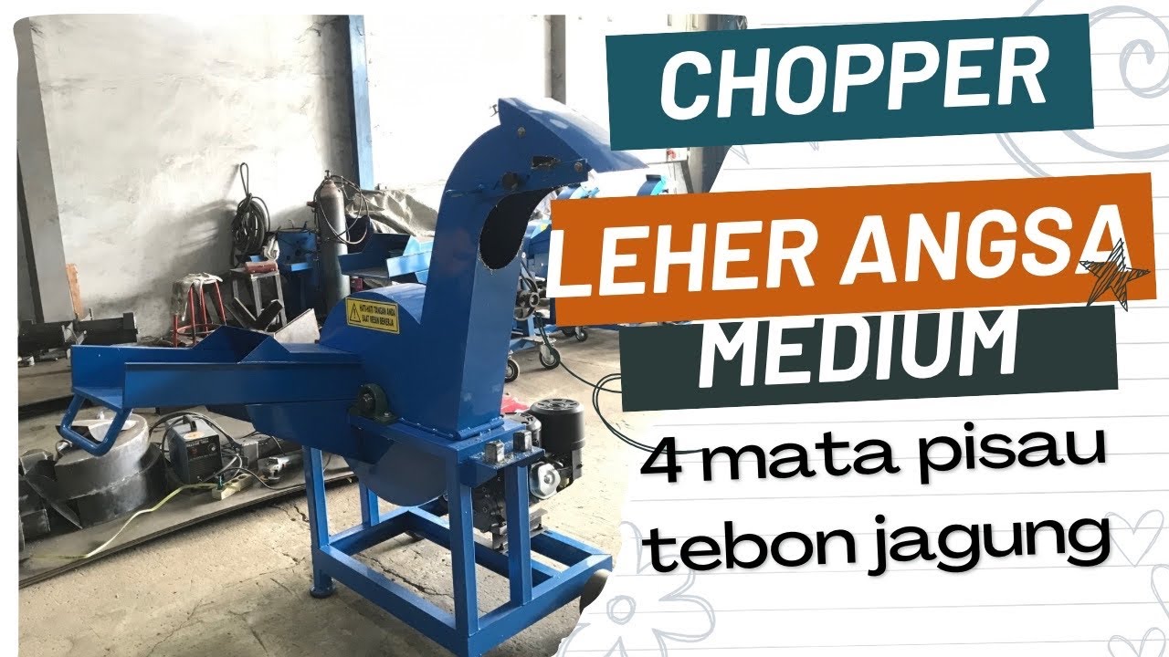 Mesin chopper leher angsa medium, untuk dombao 300 keatatas #mesinpencacahrumput 