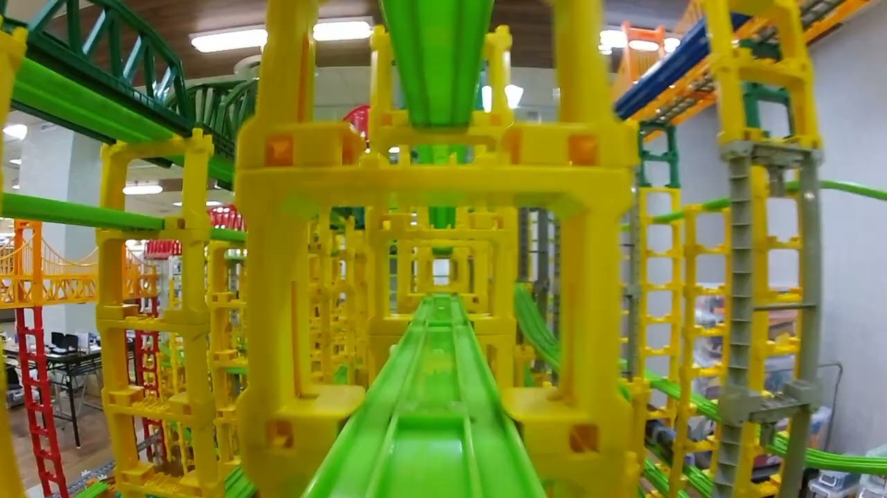 【プラレール】パープルタウンレイアウトのプラレール前面展望