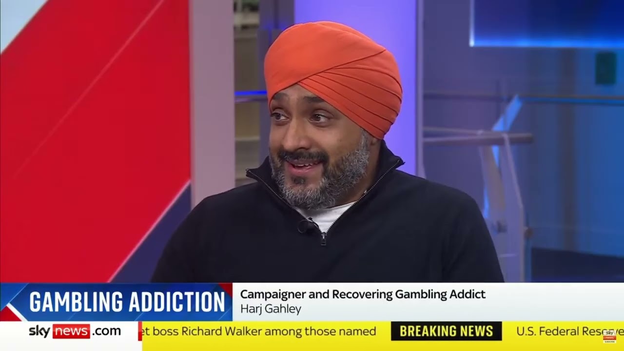 Harj Gahley on Sky News talking about gambling harms 10th December 2025